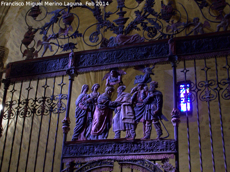 Colegiata de Santa Mara de los Reales Alczares. Capilla de la Yedra - Colegiata de Santa Mara de los Reales Alczares. Capilla de la Yedra. Abrazo de San Joaqun y Santa Ana