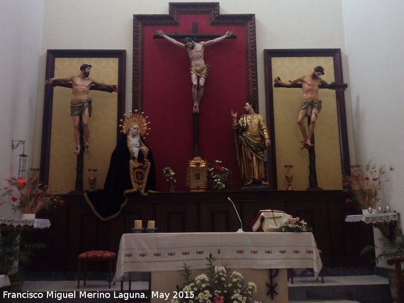 Iglesia de San Juan - Iglesia de San Juan. Santo Sepulcro, grupo escultrico del Calvario. autor Sebastian de Solis, a la derecha el Mal Ladrn