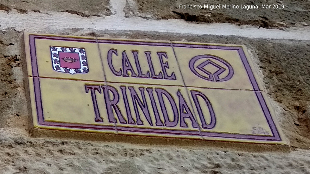 Calle Trinidad - Calle Trinidad. Placa