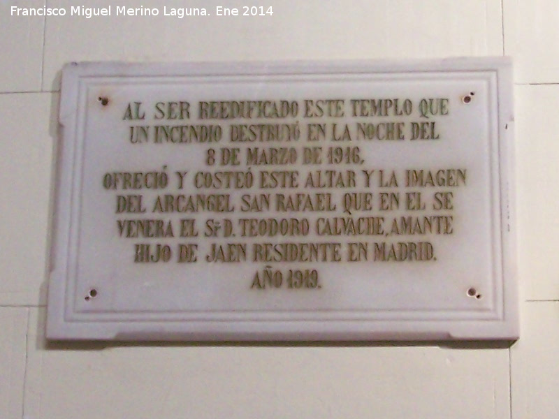 Hospital de San Juan De Dios - Hospital de San Juan De Dios. Placa