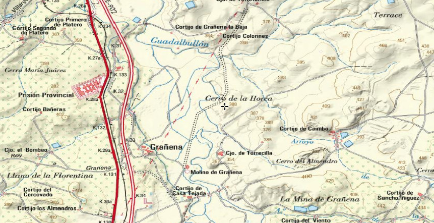 Cerro de la Horca - Cerro de la Horca. Mapa