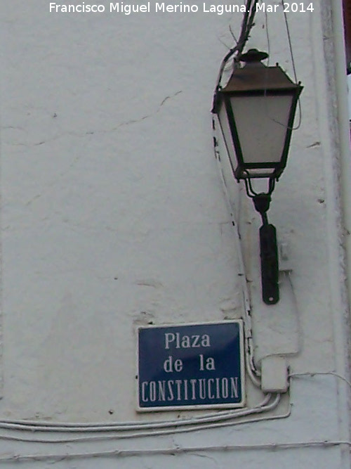 Plaza de la Constitucin de Arbuniel - Plaza de la Constitucin de Arbuniel. Placa