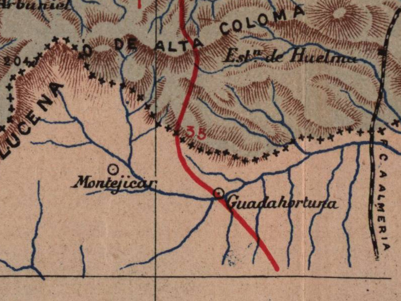 Historia de Guadahortuna - Historia de Guadahortuna. Mapa 1901