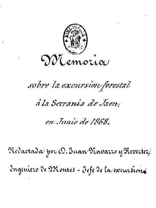 Sierra de Jan - Sierra de Jan. Excursin 1868