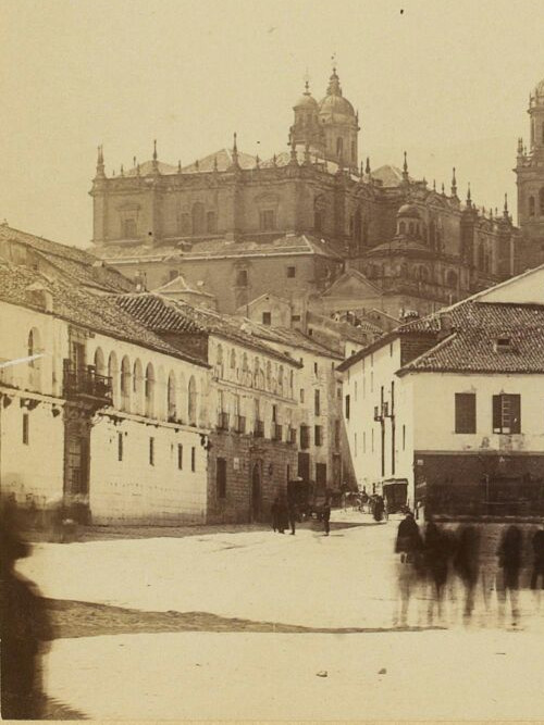 Casa de Comedias - Casa de Comedias. Foto antigua. Desde la Plaza del Mercado