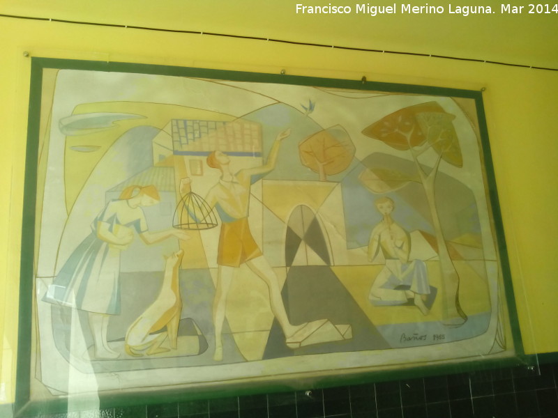 Colegio Alcal Venceslada - Colegio Alcal Venceslada. Fresco de Francisco Baos 1955