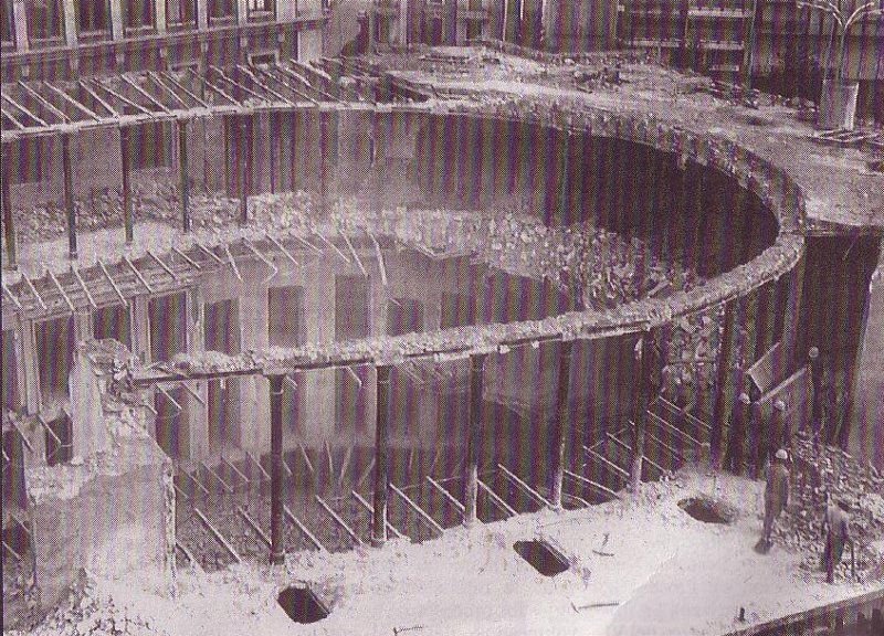 Teatro Cervantes - Teatro Cervantes. Foto antigua. Derrumbe del edificio