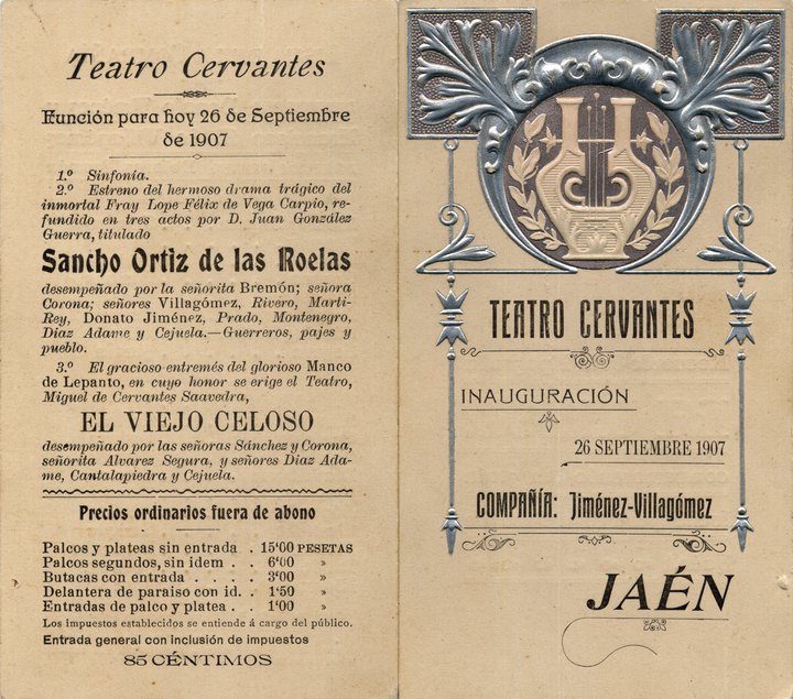 Teatro Cervantes - Teatro Cervantes. Programa de 1907