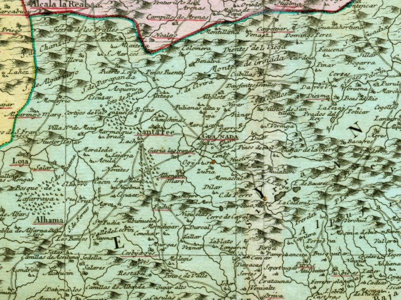 Historia de Torre Cardela - Historia de Torre Cardela. Mapa 1782