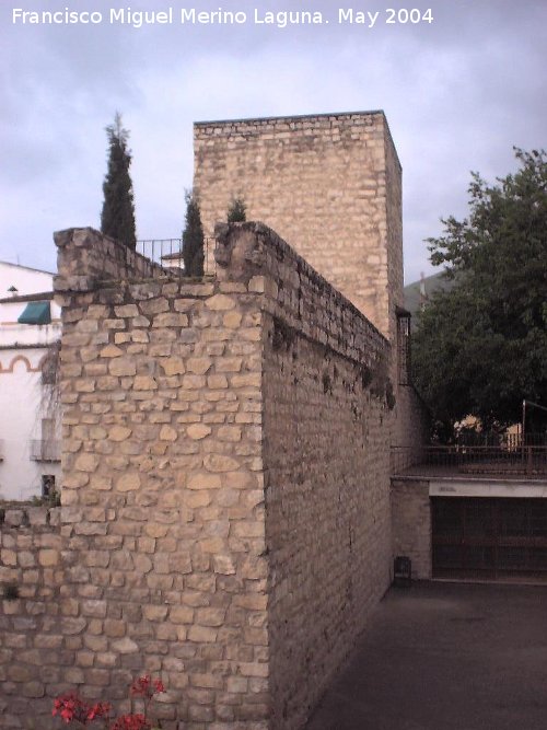 Muralla de Jan. Torren del Conde de Torralba - Muralla de Jan. Torren del Conde de Torralba. Grosor de la muralla