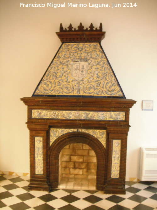 Palacio de Villardompardo - Palacio de Villardompardo. Chimenea de azulejos de Triana