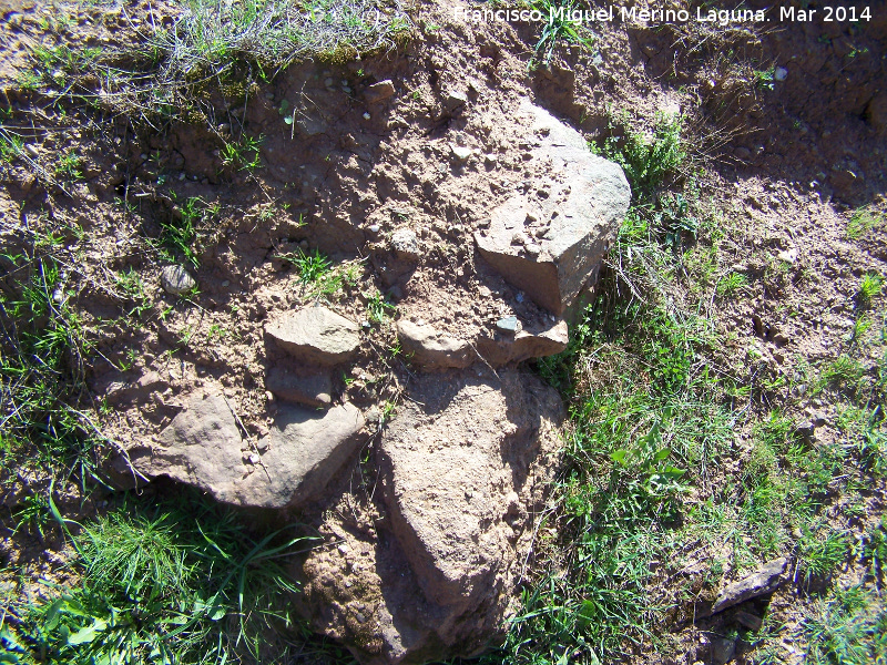 Yacimiento de la Loma del Pino - Yacimiento de la Loma del Pino. Restos de muros