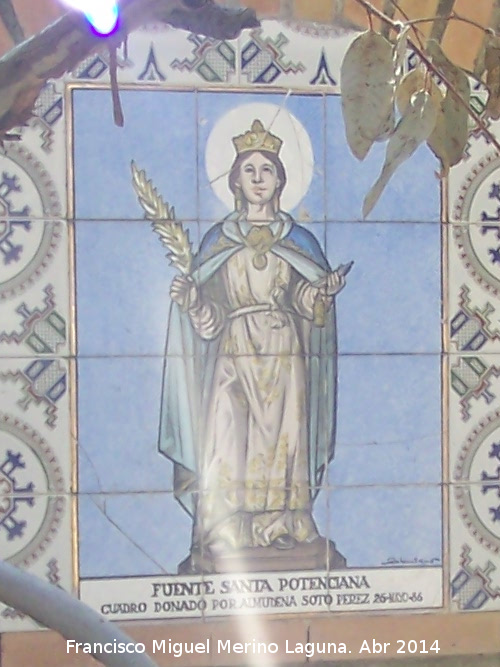 Fuente de Santa Potenciana - Fuente de Santa Potenciana. Azulejos