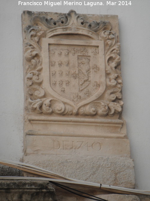 Casa de la Municin - Casa de la Municin. Escudo de los Salazar Coello y el ao 1710