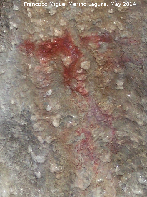 Pinturas rupestres de la Cueva del Montas - Pinturas rupestres de la Cueva del Montas. Antropomorfo derecho