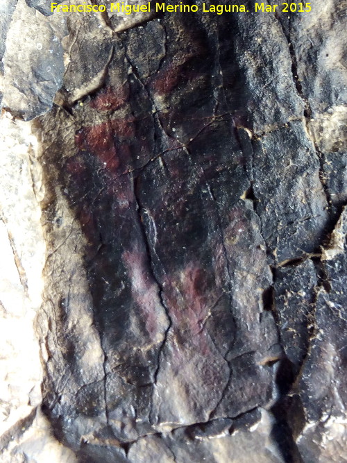 Pinturas rupestres de la Cueva de los Herreros Grupo VI - Pinturas rupestres de la Cueva de los Herreros Grupo VI. Pectiniforme de trazo horizontal