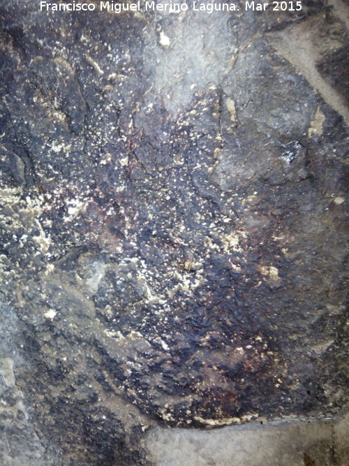Pinturas rupestres de la Cueva de los Herreros Grupo X - Pinturas rupestres de la Cueva de los Herreros Grupo X. Restos muy desvados de pintura