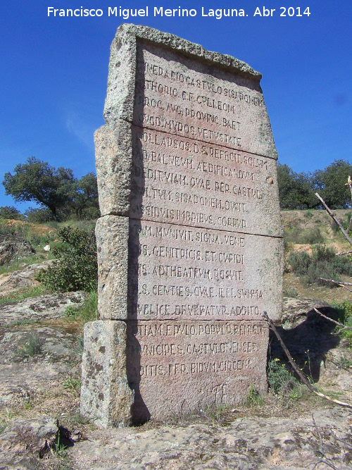 Calzada romana de Sisapo - Calzada romana de Sisapo. Inscripcin romana
