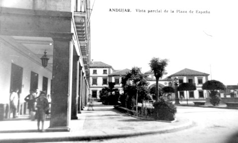 Plaza de Espaa - Plaza de Espaa. Foto antigua