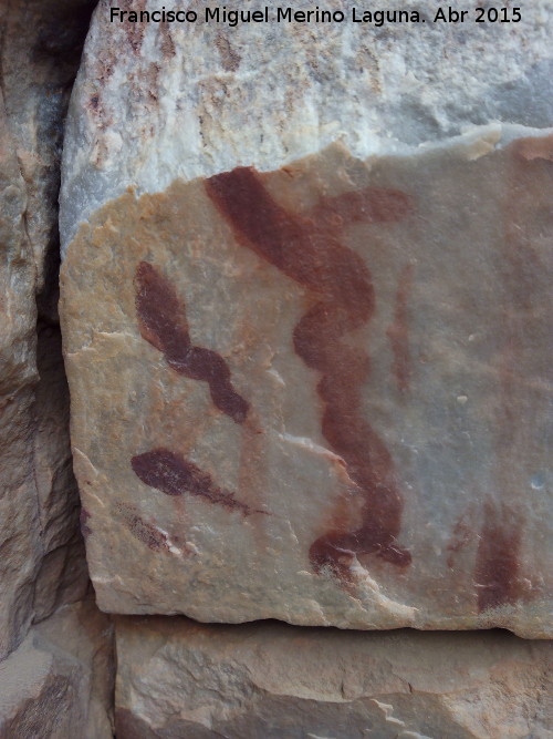 Pinturas rupestres de las Vacas del Retamoso IV - Pinturas rupestres de las Vacas del Retamoso IV. Zig Zag
