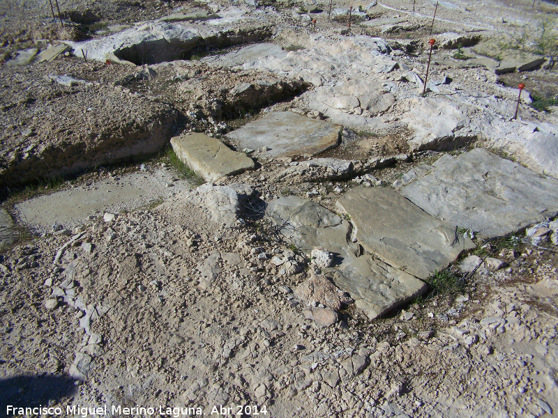 Necrpolis visigoda del Cerro de los Vientos - Necrpolis visigoda del Cerro de los Vientos. Tumbas con sus losas