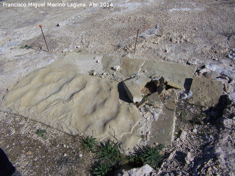 Necrpolis visigoda del Cerro de los Vientos - Necrpolis visigoda del Cerro de los Vientos. Tumbas con sus losas