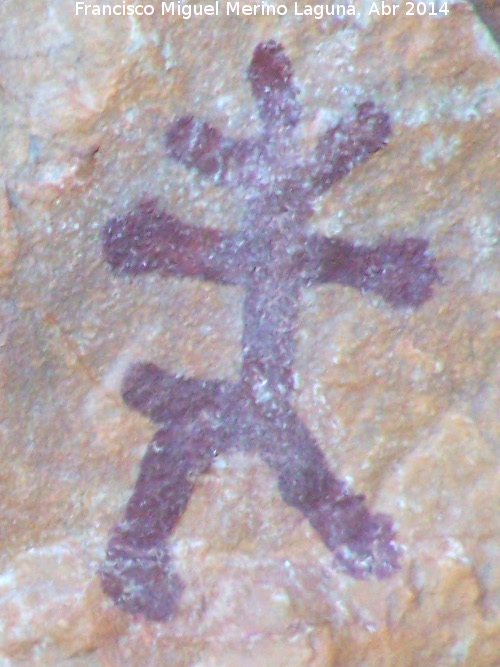 Pinturas rupestres de la Pea Escrita. Grupo III - Pinturas rupestres de la Pea Escrita. Grupo III. Antropomorfo con rabo