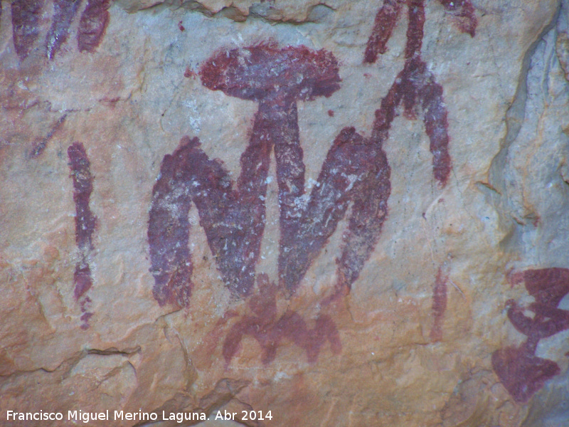 Pinturas rupestres de la Pea Escrita. Grupo III - Pinturas rupestres de la Pea Escrita. Grupo III. Figura pariendo