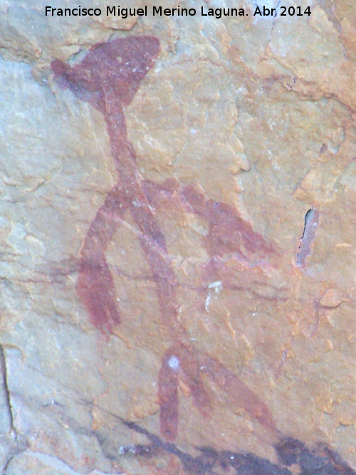 Pinturas rupestres de la Pea Escrita. Grupo IV - Pinturas rupestres de la Pea Escrita. Grupo IV. Antropomorfo inferior izquierdo