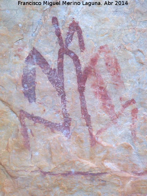 Pinturas rupestres de la Pea Escrita. Grupo IV - Pinturas rupestres de la Pea Escrita. Grupo IV. Figura central
