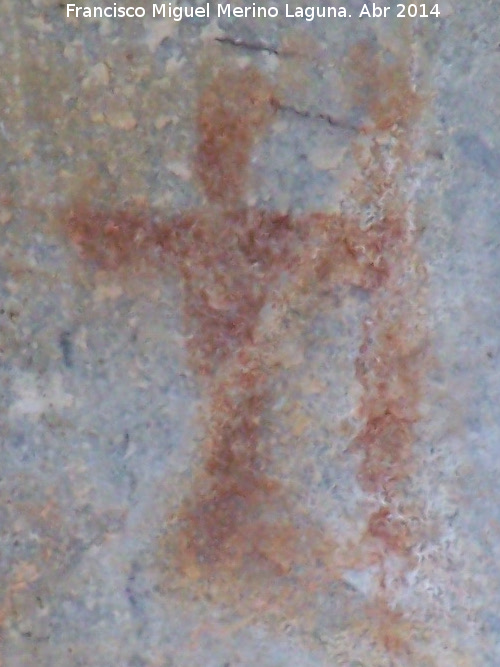 Pinturas rupestres de la Pea Escrita. Grupo IV - Pinturas rupestres de la Pea Escrita. Grupo IV. Antropomorfo superior derecho