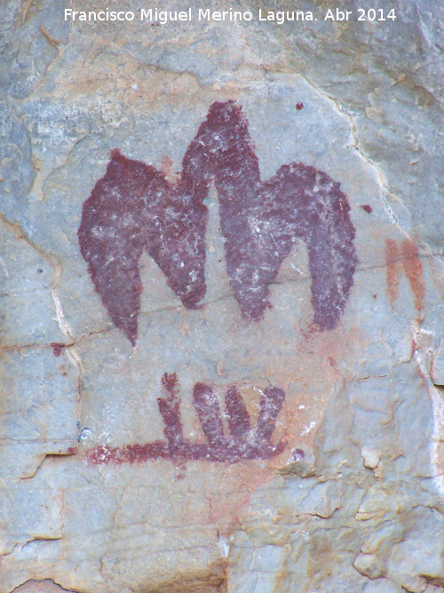 Pinturas rupestres de la Pea Escrita. Grupo V - Pinturas rupestres de la Pea Escrita. Grupo V. Figuras y barras superiores