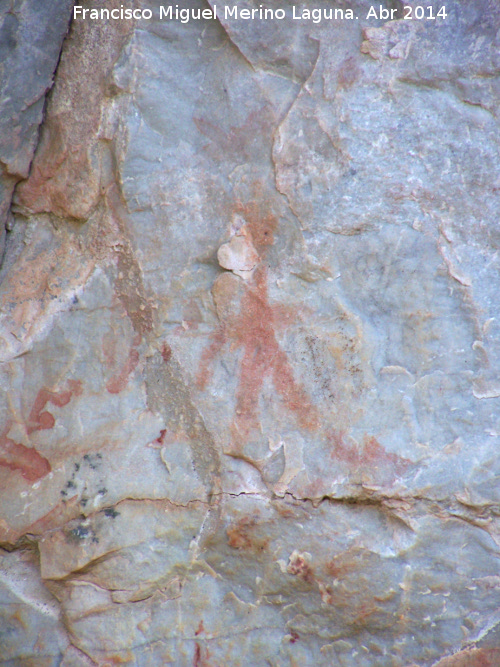 Pinturas rupestres de la Pea Escrita. Grupo VI - Pinturas rupestres de la Pea Escrita. Grupo VI. Antropomorfo superior izquierdo