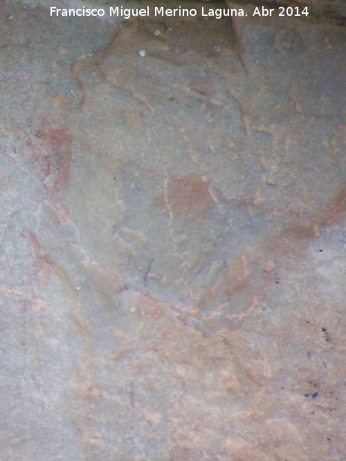 Pinturas rupestres de la Pea Escrita. Grupo VII - Pinturas rupestres de la Pea Escrita. Grupo VII. Restos de pinturas a la derecha del ramiforme