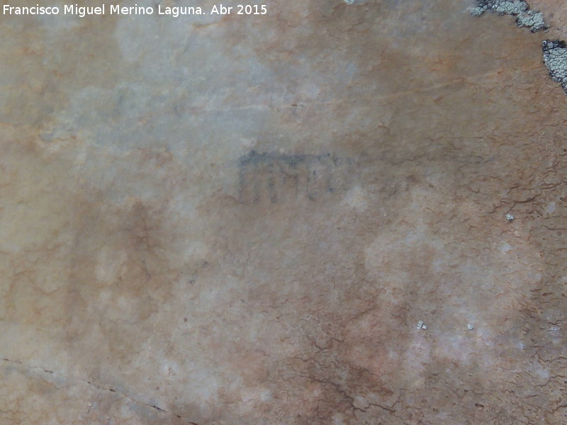 Pinturas rupestres del Abrigo de los rganos II - Pinturas rupestres del Abrigo de los rganos II. Pectiniforme y restos