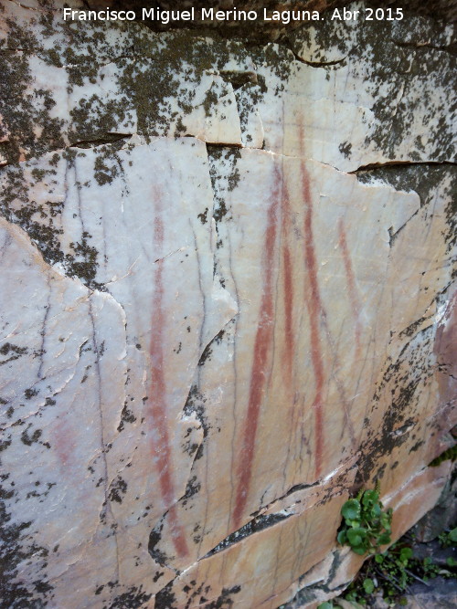 Pinturas rupestres de las Vacas del Retamoso X - Pinturas rupestres de las Vacas del Retamoso X. Parte inferior