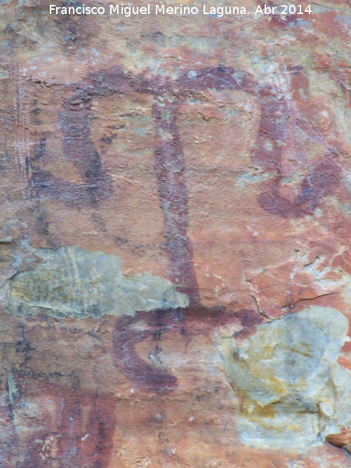 Pinturas rupestres de La Batanera I - Pinturas rupestres de La Batanera I. Antropomorfo figura 5