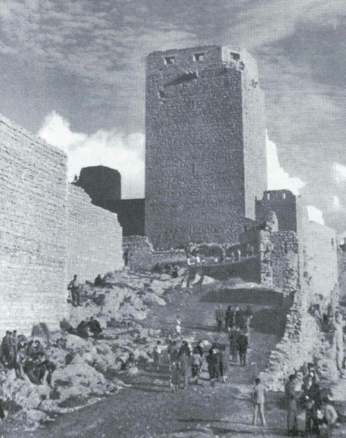 Castillo Nuevo de Santa Catalina. Torre del Homenaje - Castillo Nuevo de Santa Catalina. Torre del Homenaje. Foto antigua