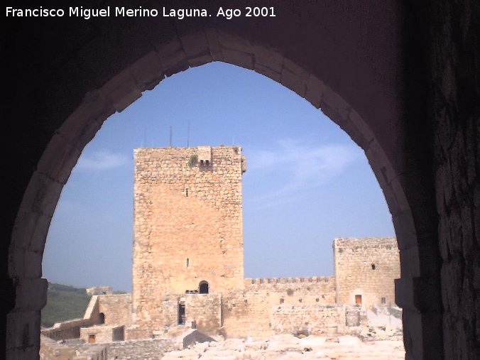 Castillo Nuevo de Santa Catalina. Torre de la Vela - Castillo Nuevo de Santa Catalina. Torre de la Vela. Torre del Homenaje desde el habitculo de la Torre de la Vela