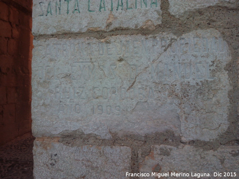 Castillo Nuevo de Santa Catalina. Puerta de Acceso - Castillo Nuevo de Santa Catalina. Puerta de Acceso. Inscripcin de 1909