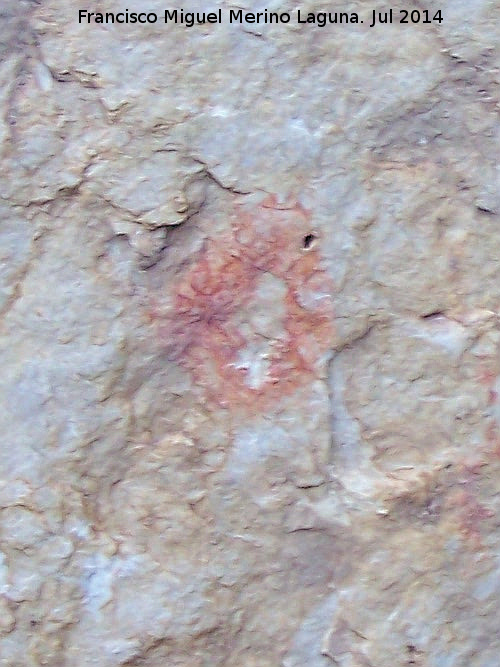 Pinturas rupestres del Frontn IV - Pinturas rupestres del Frontn IV. Mancha circular