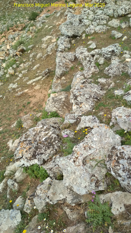 Oppidum de Giribaile. Gran Muralla - Oppidum de Giribaile. Gran Muralla. Lnea de muralla