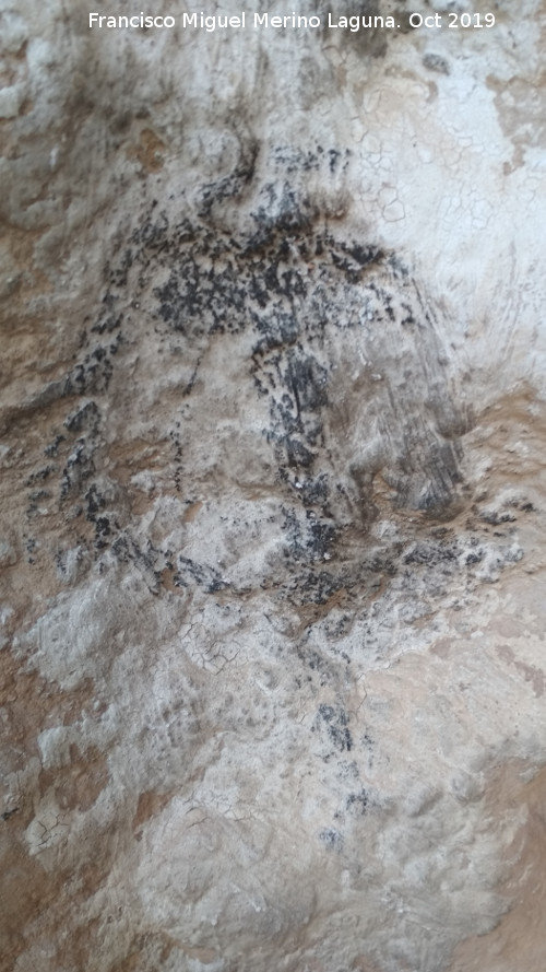 Pinturas rupestres del Abrigo de los Caones IV - Pinturas rupestres del Abrigo de los Caones IV. Graffiti. Smbolo