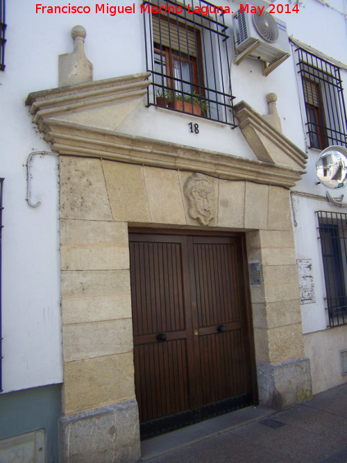 Casa de la Calle Agustn Moreno n 18 - Casa de la Calle Agustn Moreno n 18. Portada