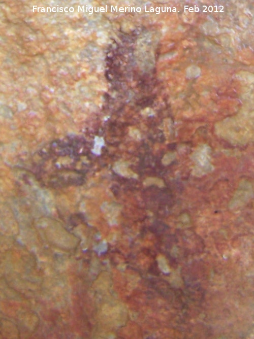 Pinturas rupestres del Poyo de los Machos - Pinturas rupestres del Poyo de los Machos. Antropomorfo golondrina