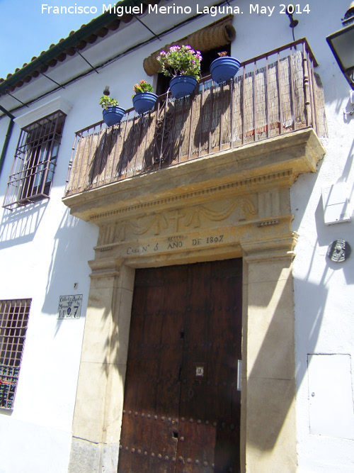 Casa de la Calle Agustn Moreno n 7 - Casa de la Calle Agustn Moreno n 7. Portada