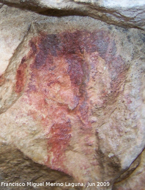 Pinturas rupestres de la Cueva de Ro Fro - Pinturas rupestres de la Cueva de Ro Fro. Antropomorfo en forma de T
