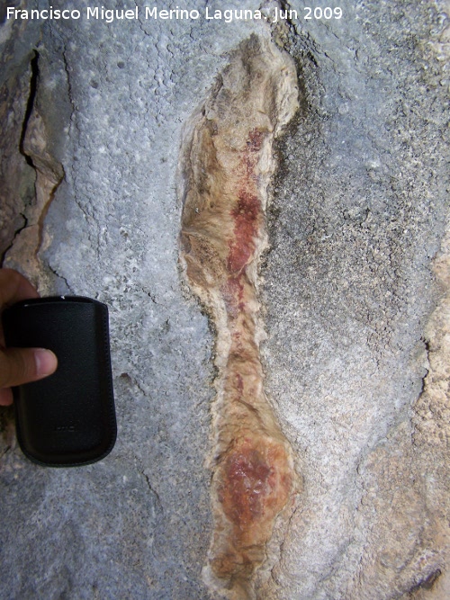Pinturas rupestres de la Cueva de Ro Fro - Pinturas rupestres de la Cueva de Ro Fro. Pintura en grieta