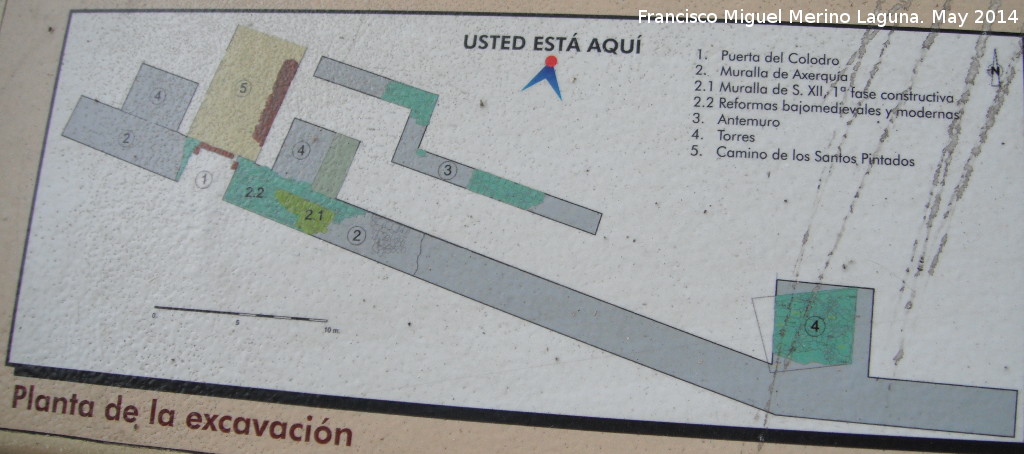 Puerta del Colodro - Puerta del Colodro. Planta de la excavacin