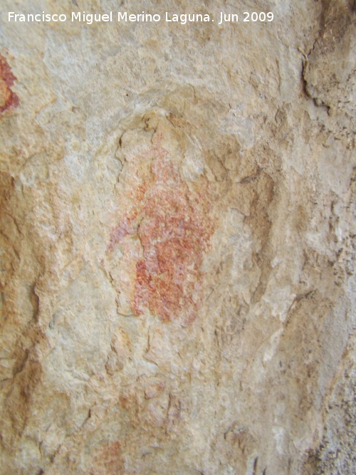 Pinturas rupestres del Abrigo debajo del de la Diosa - Pinturas rupestres del Abrigo debajo del de la Diosa. Mancha